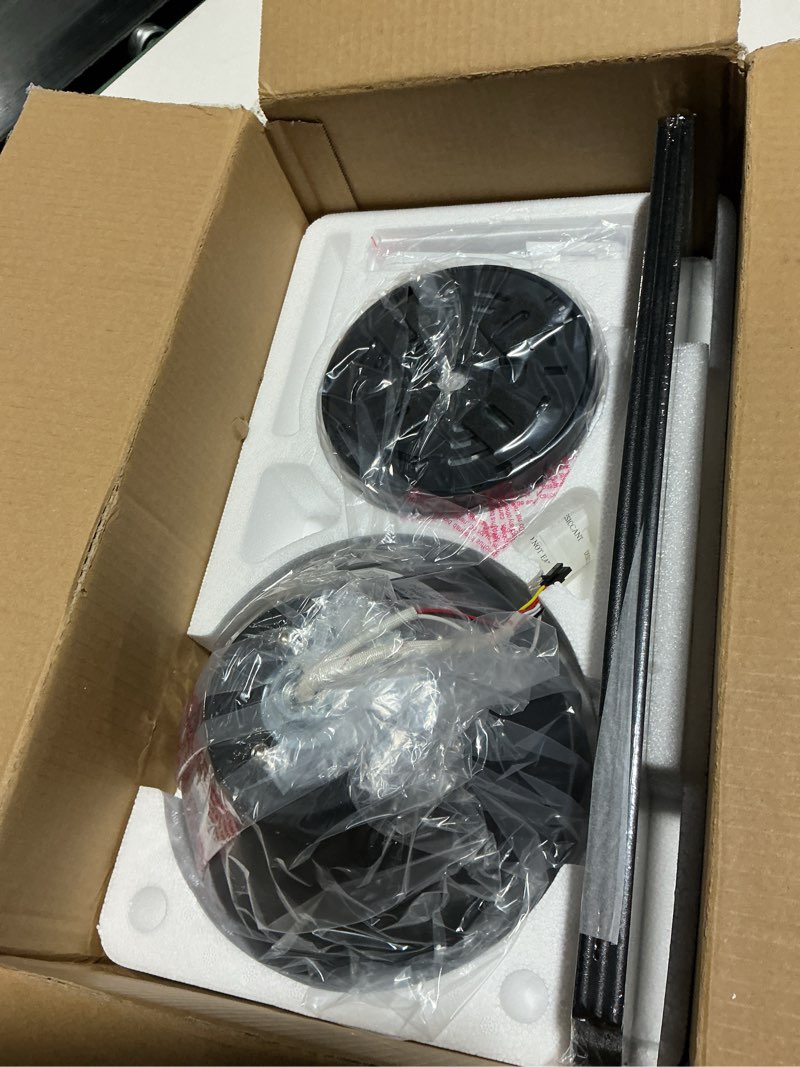 Condition photo showing Good Condition for amico ceiling fans with lights, 42 inch low profile ceiling fan with light and remote control, flush mount, reversible, 3cct, dimmable, noiseless, black ceiling fan for bedroom, indoor/outdoor use black 42 inch