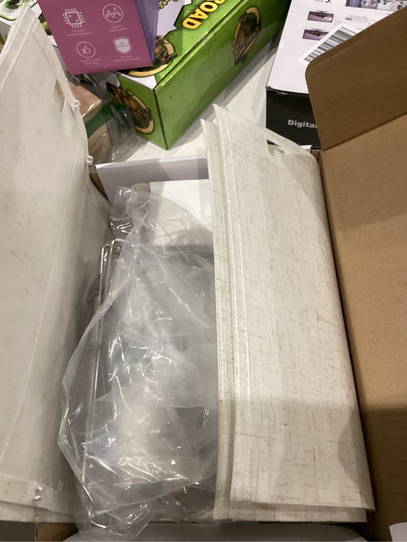 Condition photo showing As Is for Plug in Wall Sconces Set of Two: Wall Lights with On/Off Switch - Stepless Color Temperature Wall Mount Lamps - Fabric Linen Wall Sconce for Bedroom Living Room & Hallway- Indoor Corded Wall Sconces Beige