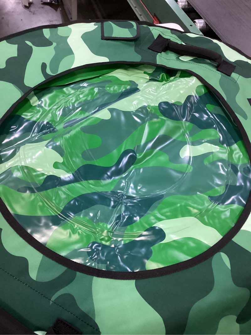 Condition photo showing Good Condition for Toffos Snow Tube with 600D Oxford Cover, Heavy Duty Snow Sled, Inflatable Cold Resistance Toboggan Winter Outdoor Skiing Fun 37 in*3