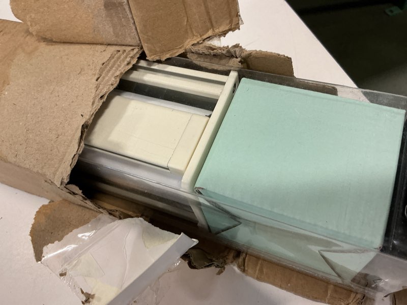 Condition photo showing Good Condition for Joydeco 100% Blackout Roller Shades Cordless Blinds for Windows, Free-Stop Shades, UV Protection, Natural Woven Blinds for Home and Office, Light-Proof Aluminum Cover (46" W x 75" H, Beige) Beige (Aluminum Cover) 46"W x 75"H