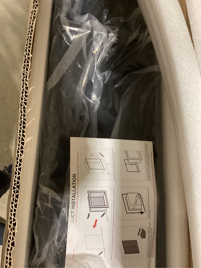 Condition photo showing Good Condition for BWE 36" X 8" Stainless Steel Shower Niche,3 Tier Bathroom Niche,Rimless Recessed Shower Shelf for Bathroom Storage,No Tile Needed Matte Black