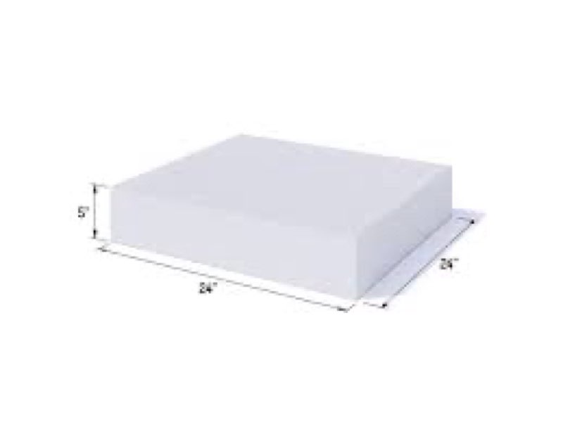 Foamy Foam 3Pack High Density 5 inch Thick, 24 inch Wide, 24 inch Long Upholstery Foam, Cushion Repl