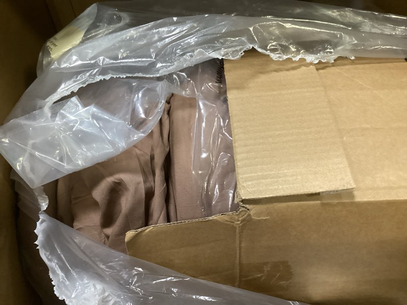 Condition photo showing As Is for Monbix King Size Comforter Set - 7 Pieces Bed in a Bag King, Raw Umber Bedding Sets with Comforter, All Seasons Comforter Bed Set with Sheets, Pillowcases & Shams Raw Umber 7Piece-King(102”X90'')