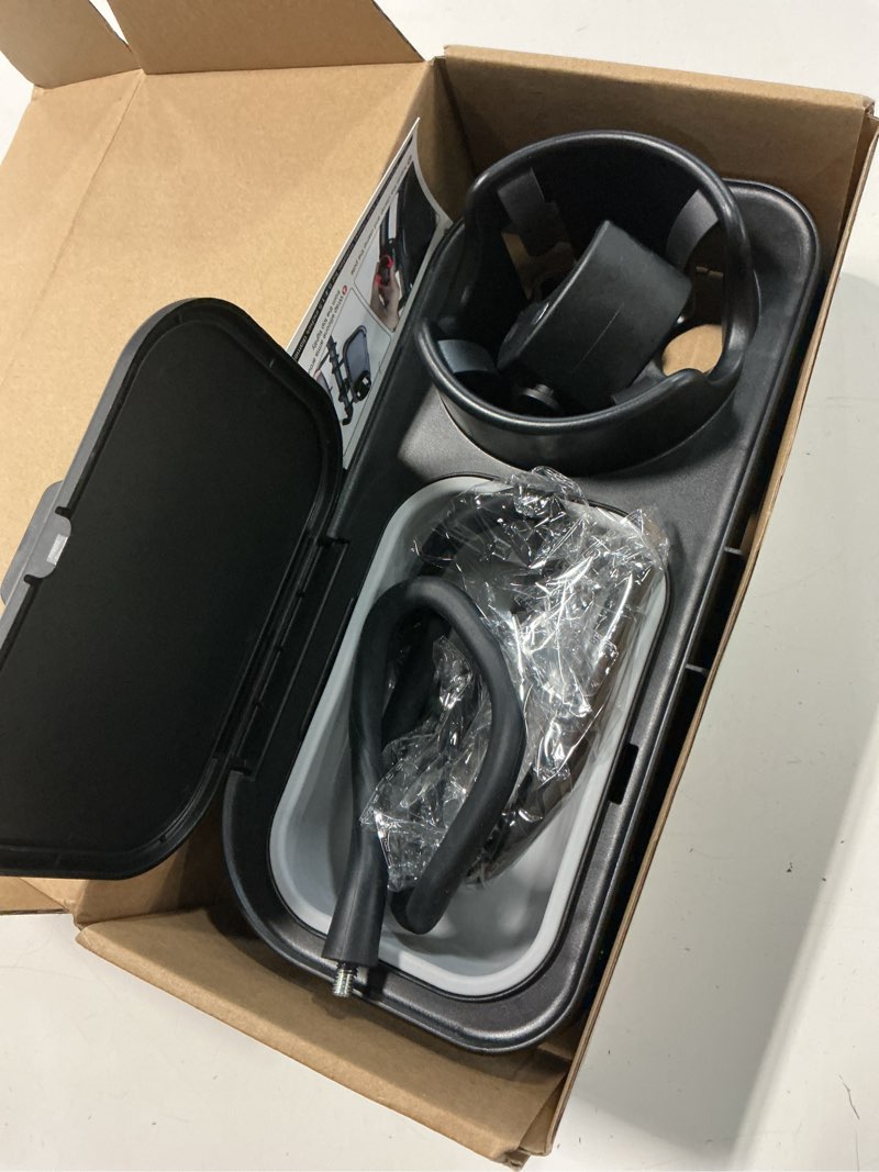 Condition photo showing Good Condition for universal stroller snack tray, compatible with nuna uppababy mockingbird, stroller snack tray attachment with cup holder, detachable silicone tray for easy clean, toddler snacking on the go