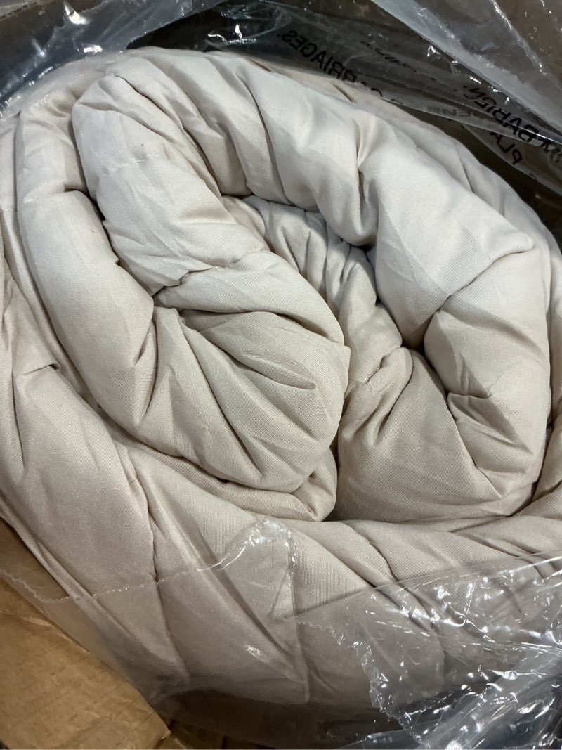 Condition photo showing Good Condition for Monbix Queen Comforter Set - 7 Pieces Beige Bed in a Bag Queen Bedding Sets with Comforters, All Seasons Comforter Bed Set with Sheets,Pillowcases & Shams Apricot Beige Queen(90"X90")