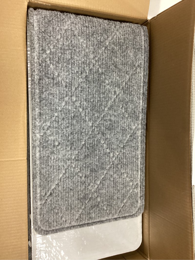 Condition photo showing Good Condition for Stair Treads for Wooden Steps 15 PCS - 8’’ x 30’’, Non Slip Stair Runner, Machine Washable Stair Rugs Strips for Kids Pets and Elderly, Indoor Carpet for Stairs (Grey) 15 Grey