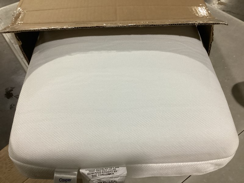 Condition photo showing Good Condition for Casper Sleep Essential Cooling Foam Pillow, King Size – Firm Memory Foam with Cooling Cover, Supports Side Sleepers, Breathable & Pressure-Relieving King Essential Cooling Foam Pillow Single Pack