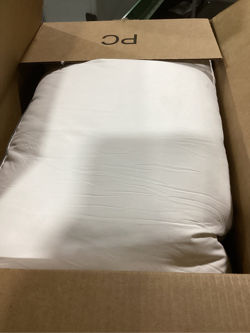 Condition photo showing Good Condition for ELNIDO QUEEN Goose Feather Down Pillows King Size Set of 2?Luxury Hotel Collection Bed Pillows for Sleeping? Down Surrounded Pillows 2 Pack, Soft ? Fluffy for Side, Back Sleepers 20x36 in King(20x36 In)