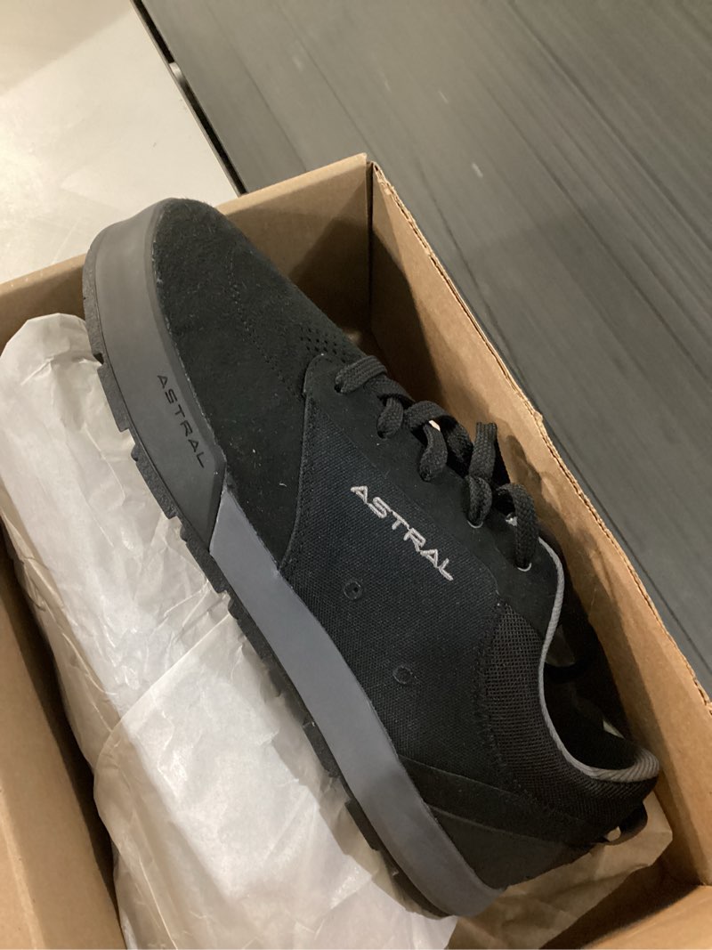Condition photo showing New/Like New for astral mens hiking boots size 12 basalt black