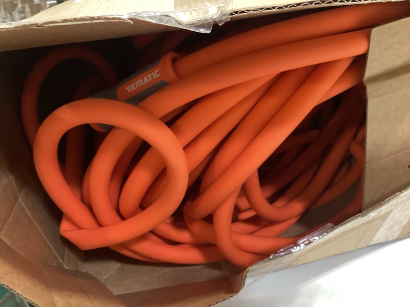 Condition photo showing Good Condition for yamatic heavy duty garden hose 5/8 in x 100 ft, super flexible lightweight water hose, 360° rotating connector, 600 psi burst, solid brass 3/4" ght fittings, all-weather orange 100' (feet) male to female with swivel