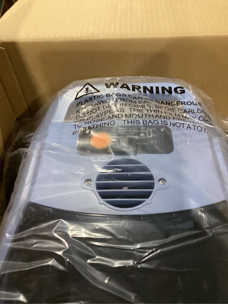 Condition photo showing Good Condition for cordless robotic pool cleaner, 180 mins runtime self-parking pool vacuum for above ground pools, wall climbing automatic pool robot - not suitable for pools with sharp steps/raised drains sky blue