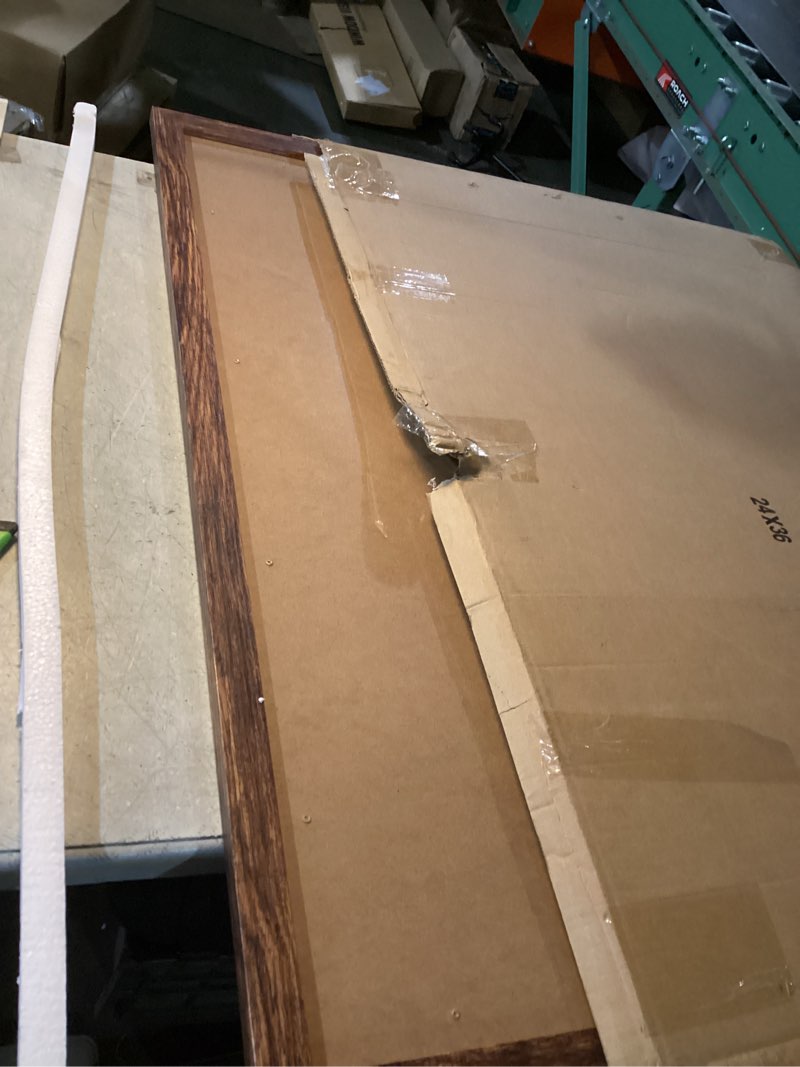 Condition photo showing New/Like New for 24x36 Poster Frame Brown, Poster Frames 24 x 36 inches or 24x36 Picture Frames with HD Plexiglass Durable and Scratch-proof for Horizontal or Vertical Wall Mounting, 1 Pack Brown 24x36