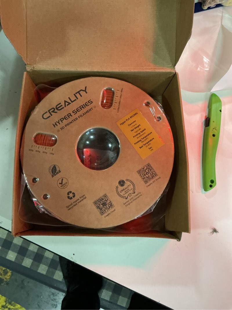 Condition photo showing New/Like New for official creality hyper pla filament 1.75mm, high speed pla 30-600mm/s rapid 3d printer filament, dimensional accuracy +/-0.02mm, fit most fdm 3d printers, 1kg(2.2lbs) spool burnt orange burnt orange polylactic acid