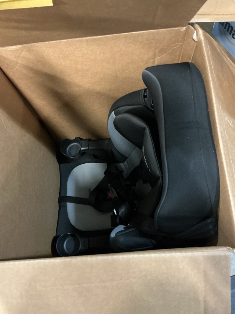 Condition photo showing As Is for safety 1st grand 2-in-1 booster car seat, converts from high back to belt-positioning booster, high back seat for kids 40-65, and belt-positioning 40-100 pounds, black sky