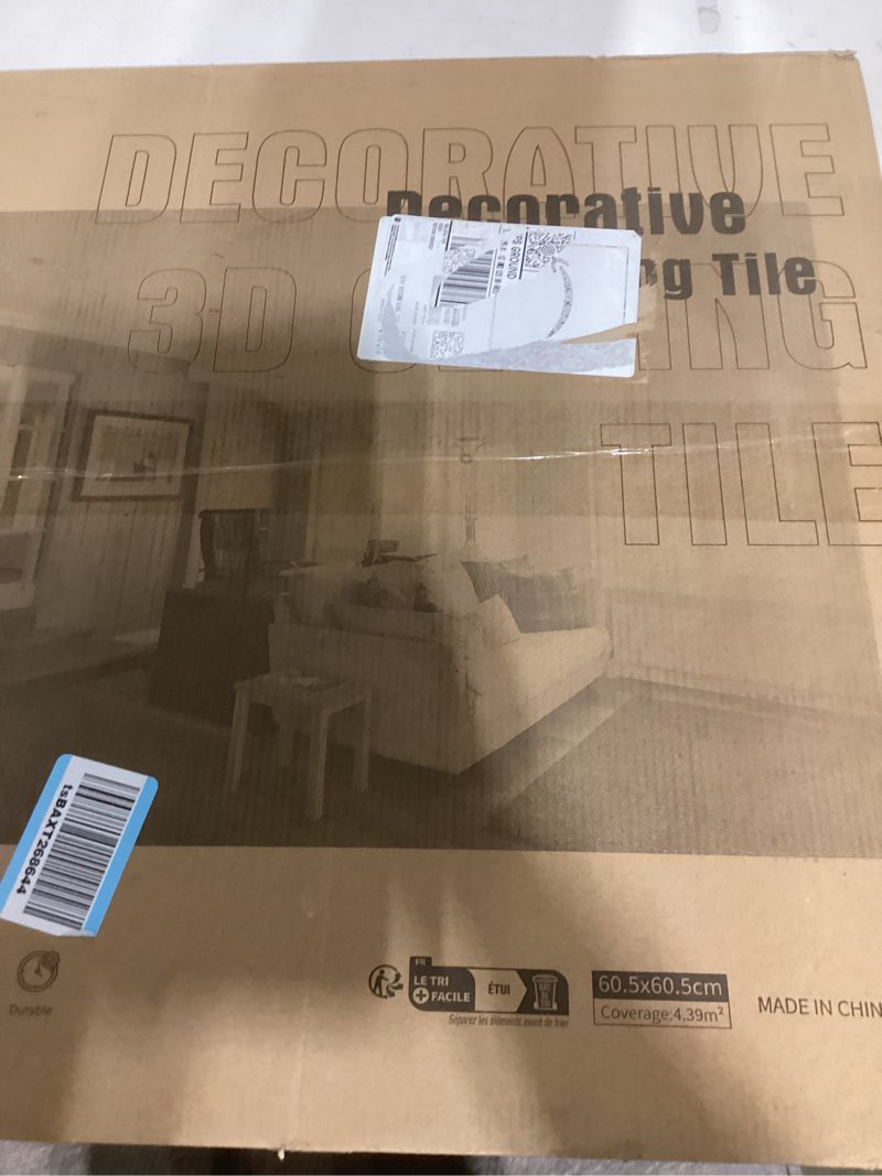 Art3d PVC Ceiling Tiles, 2'x2' Plastic Sheet in White (12-Pack)