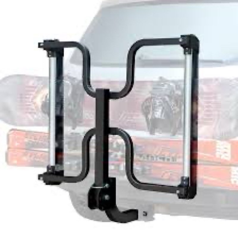 Leader Accessories Folding Hitch Mounted Ski & Snowboard Rack, Adjustable Snowboard Roof Racks Hold 4 Snowboard or 6 Skis with Anti-Theft Lock, Fits 2" Receiver and Most Cross Bars