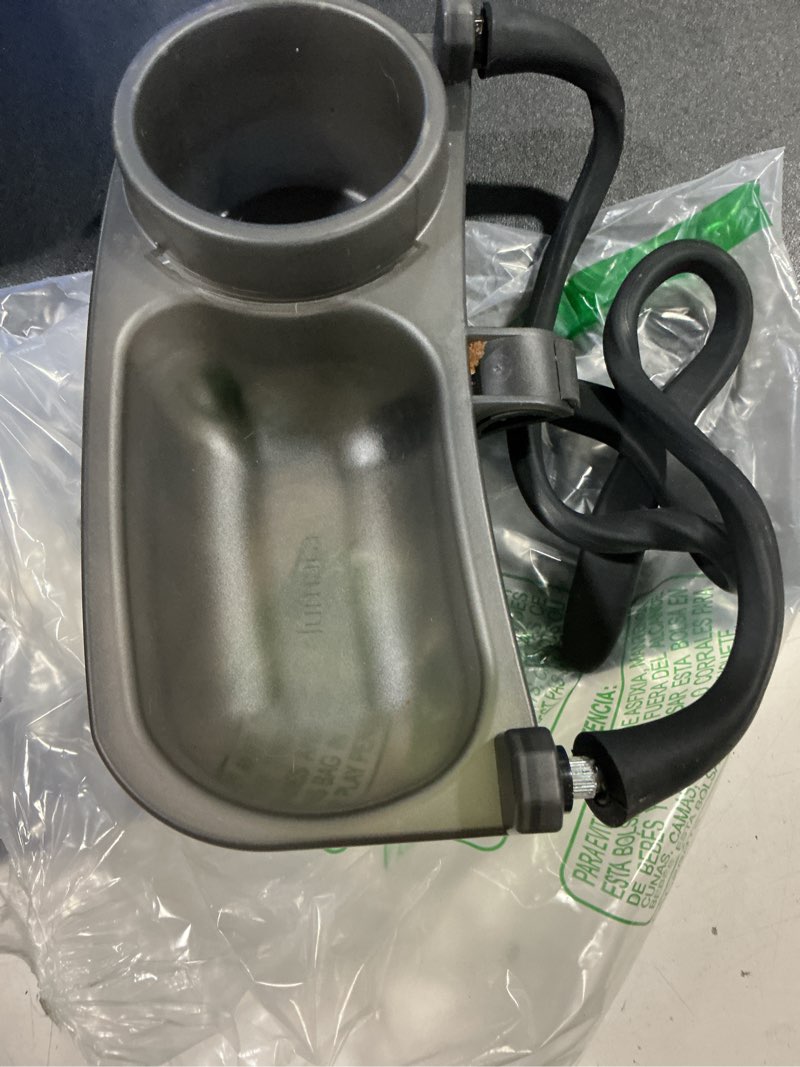 Condition photo showing Good Condition for universal stroller snack tray with cup holder 2 in 1 - stroller tray attachment for baby & toddler - baby stroller accessories - fit most strollers, dishwasher safe with dust cover & silicone arms