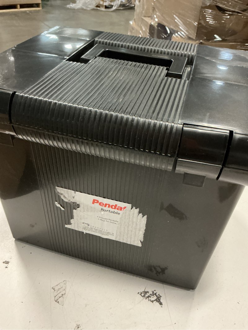 Condition photo showing As Is for Portable File Boxes, Letter Files, 13.88"" X 14"" X 11.13"", Black | Bundle of 10 Each