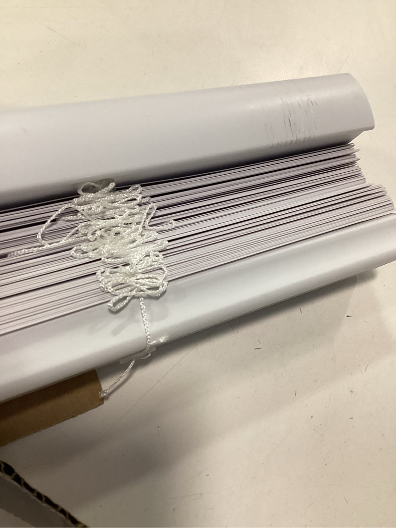 Home Impressions 30 In. x 72 In. x 1 In. White Vinyl Light Filtering Cordless Mini Blind