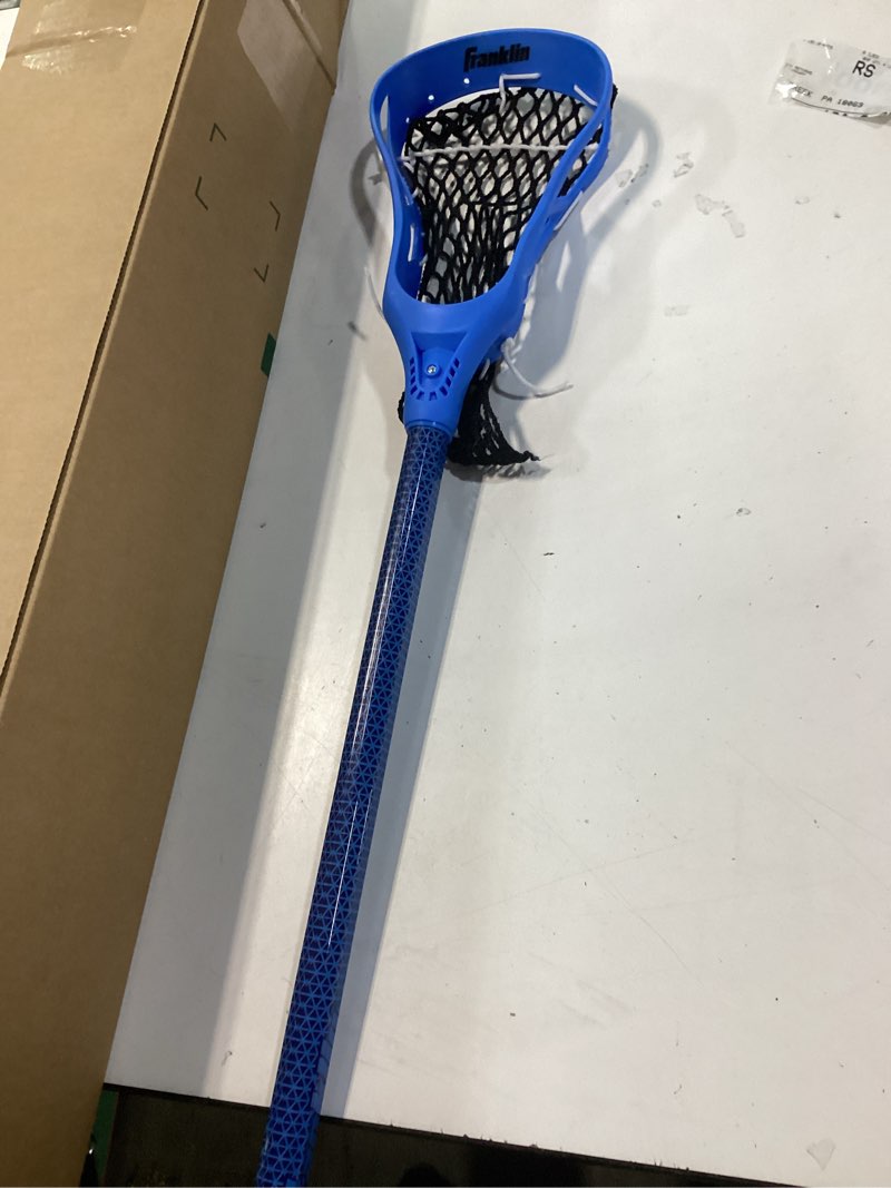 Condition photo showing Good Condition for franklin sports future champs youth lacrosse stick + ball set - kids 32" inch practice stick - beginner backyard plastic stick + lightweight soft ball 32" blue