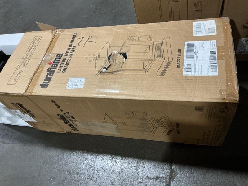 Condition photo showing New/Like New for Duraflame 28” Electric Lantern with Infrared Heat and Remote Control, BLACK Heaters, 02