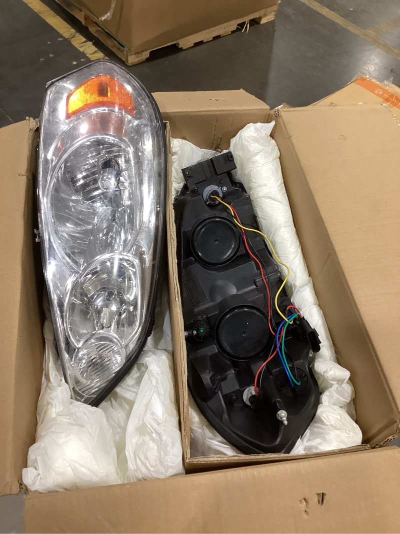 Condition photo showing Good Condition for jsboyat ch-ar headlight assembly replacement for toyota corolla 2003-2008 | halogen headlamp replacement, chrome housing amber reflector, left & right,dustproof & shockproof,waterproof & uv-resistant chrome housing with amber reflector w/o bulbs