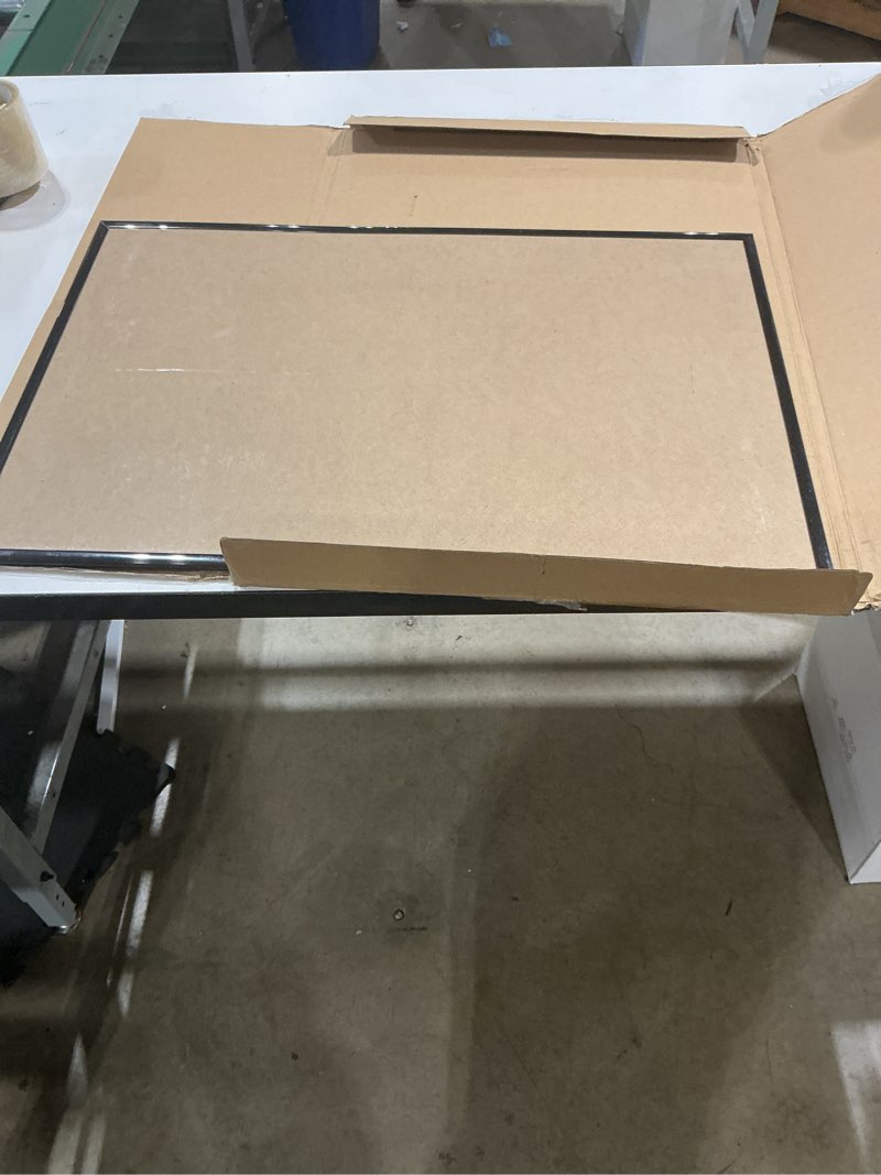 Condition photo showing New/Like New for walglass cork board 24" x 18" black wooden frame bulletin board for wall, office room pinboard black 24" x 18"