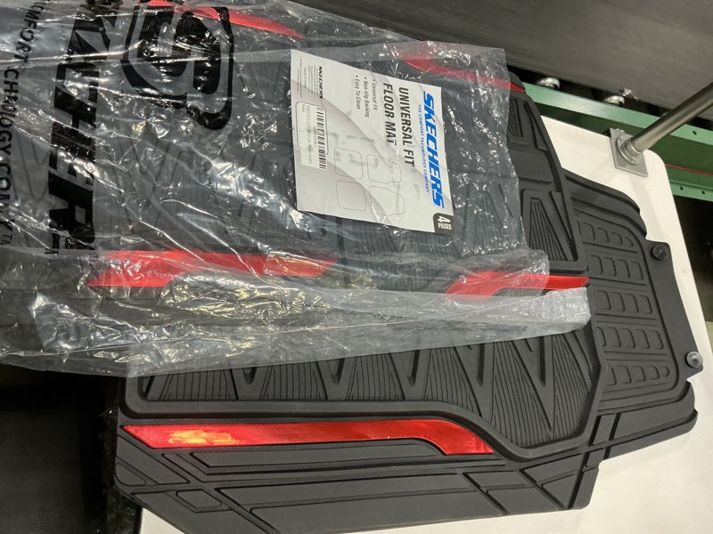 Condition photo showing Good Condition for (Incomplete, only 3 pcs) Skechers Car Floor Mats,Heavy Duty Rubber Car Mats Full Set,All Weather Floor Mats,Waterproof Trim to Fit Universal Floor Liner Car Accessories,Automotive Floor Mats for Cars Trucks SUV,Red
