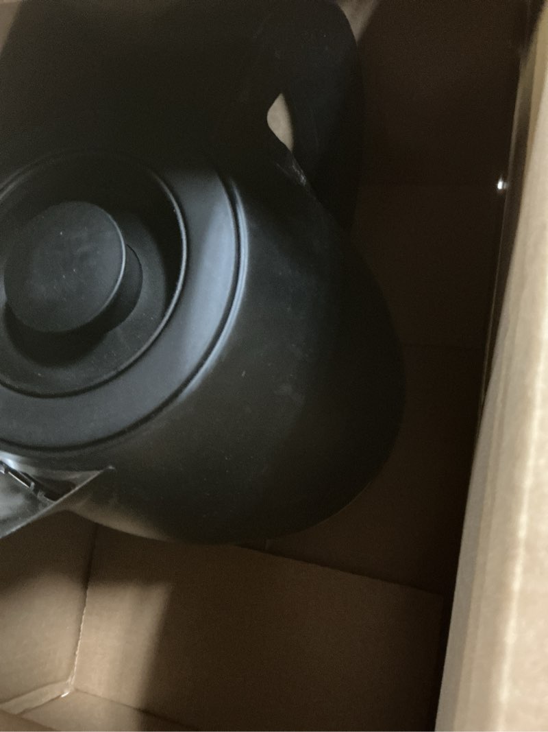 Condition photo showing As Is for Chefman Electric Kettle, 1.8 Liter Stainless Steel Electric Tea Kettle Water Boiler with Automatic Shutoff, LED Lights, Boil-Dry Protection, Hot Water Electric Kettles for Boiling Water, Black