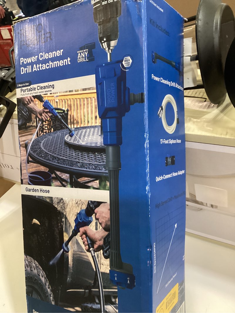 Condition photo showing As Is for rotopower power cleaner drill attachment 500-psi 1-gpm cold water battery pressure washer with 1 spray tips