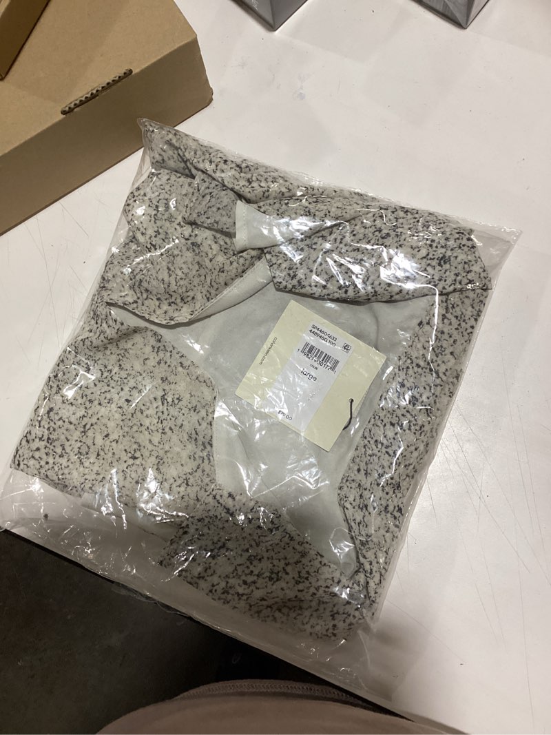 Condition photo showing Good Condition for Calvin Klein Womens Chiffon Printed Wrap Top Large White