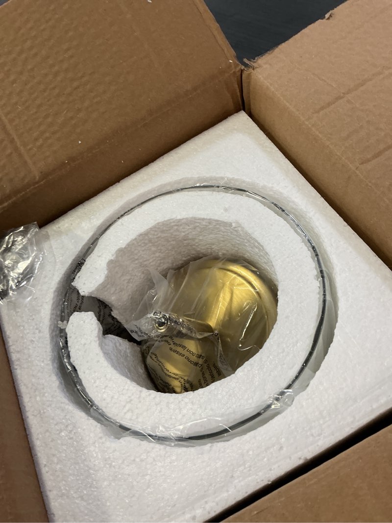 Condition photo showing Good Condition for wilon pendant light fixtures,glass pendant lighting for modern kitchen island adjustable hanging ceiling light 7" hammered glass shade pendant lights for dining room kitchen sink, gold metal finish gold 1-light-large