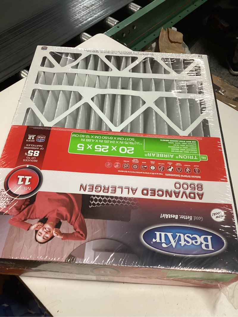 Condition photo showing Good Condition for BestAir AB2025-11R Trion/AirBear 20x25x5 Series 2000 MERV 11 Furnace Filter