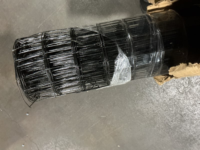 Condition photo showing Good Condition for gisafai galvanized welded wire fence 4 ft x 50 ft for dog chicken hog deer goat cattle 16ga garden border pvc coated fencing roll border yard vegetable plant animals protection poultry netting(black) black 4 ft x 50 ft