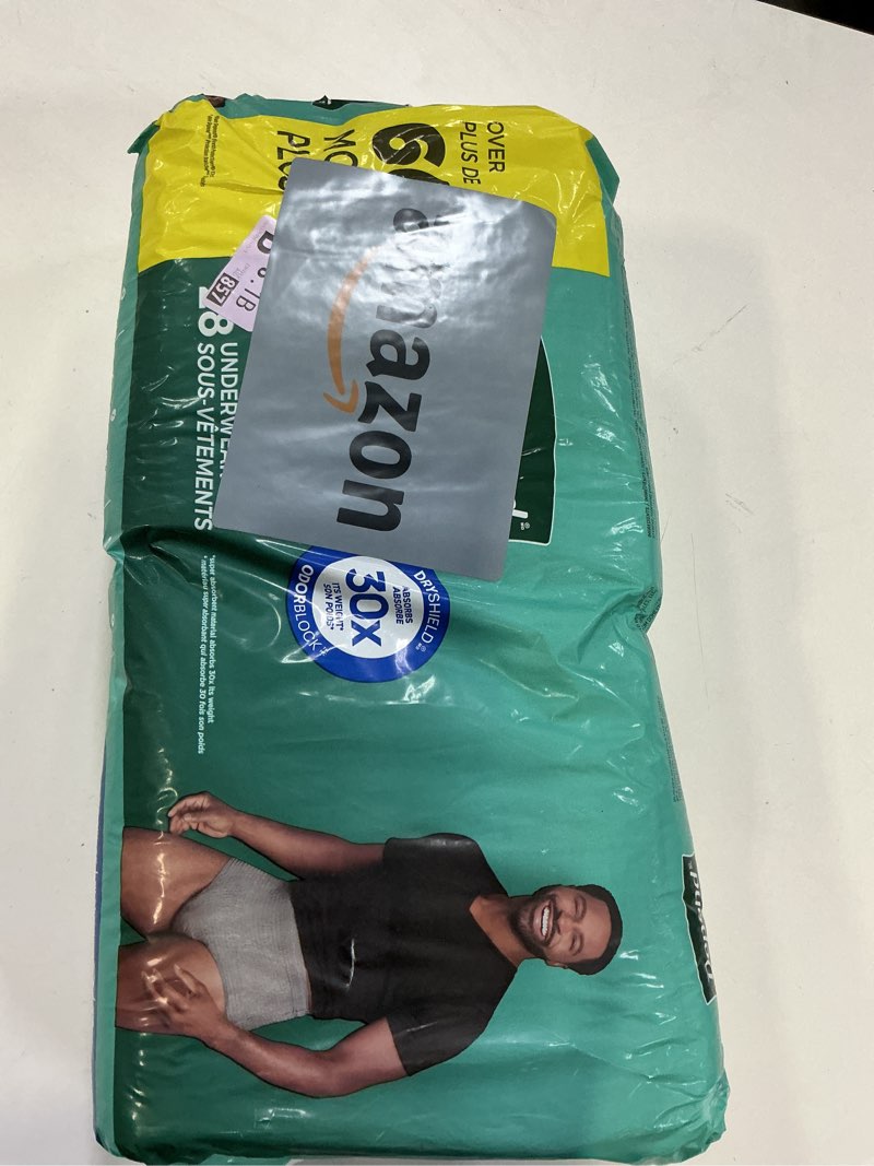 Condition photo showing New/Like New for Depend Fresh Protection Adult Diapers, Incontinence Underwear for Men, Disposable, Maximum, Large, Grey, 28 Count, Packaging May Vary Large 28
