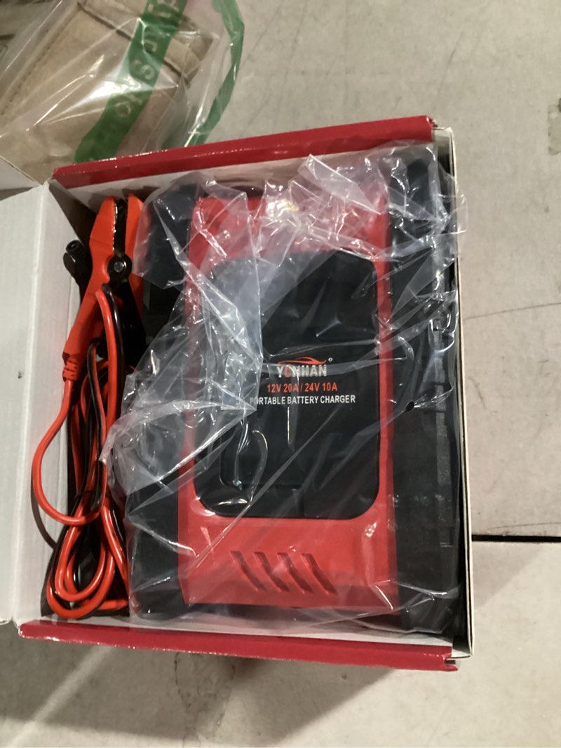 Condition photo showing Good Condition for YONHAN Battery Charger 20A 12V/24V LiFePO4 Lead Acid Fully Automatic Battery Maintainer, Car Battery Trickle Charger Automotive w/Repair, Winter Mode, for AGM, STD, Gel, Deep Cycle Batteries