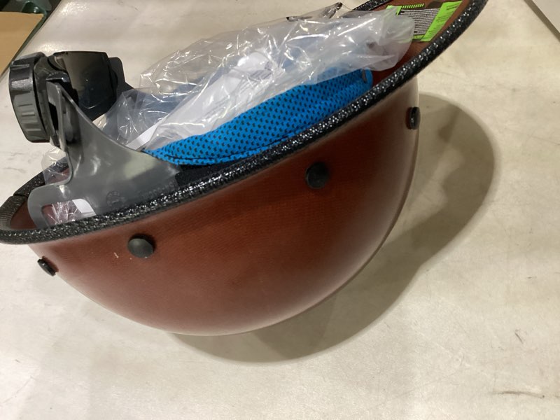 Condition photo showing Good Condition for green devil fiberglass full brim hard hat osha & ansi rated fiber hardhat for men with brim guard natural tan cap style