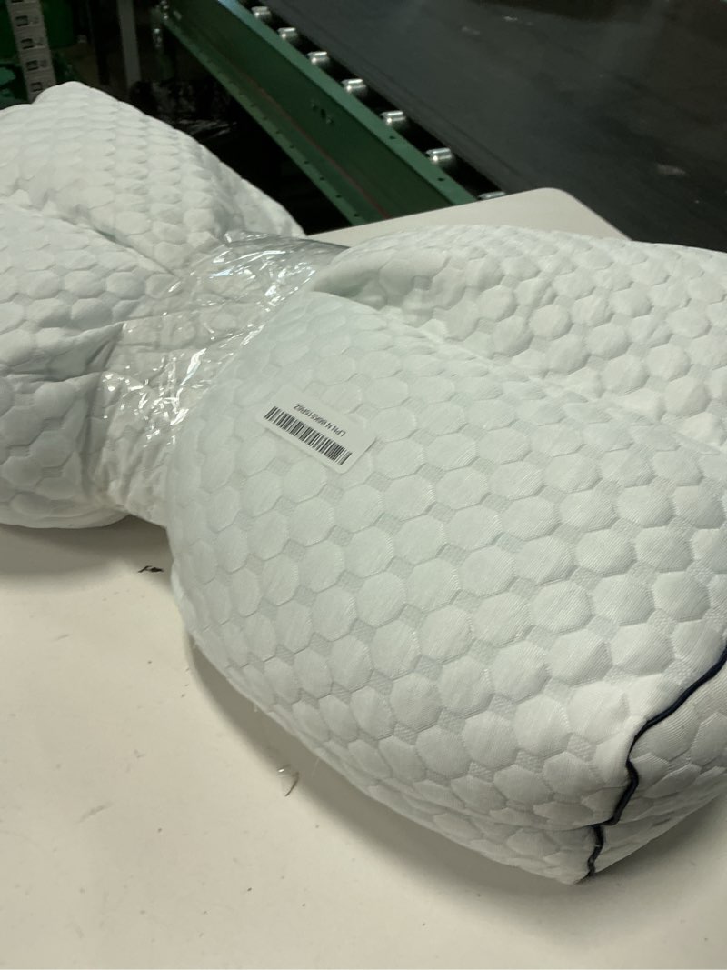 Condition photo showing Good Condition for minupwell 6.5" knee pillow for side sleepers - 100% shredded memory foam leg pillow for side sleeping - between leg & under hip pillow - relieving leg, back, and knee pain - high supportive white-foam 6.5in