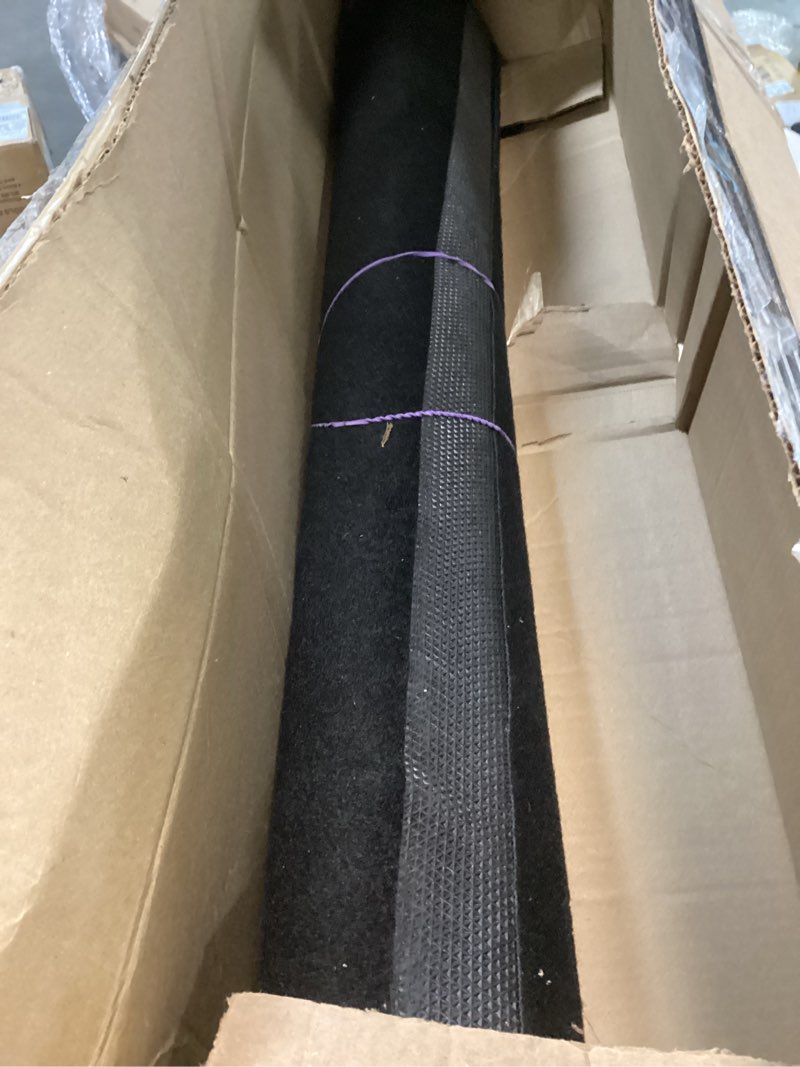 Condition photo showing Good Condition for Black Carpet Runner 3x10 Feet, Extra Thick Non-Slip Waterproof Aisle Rug with Rubber Backing, Rolled Shipping, No Creases, Perfect for Weddings, Parties, Events, Banquets & Elegant Entrances Black 3' x 10' (Rectangular)