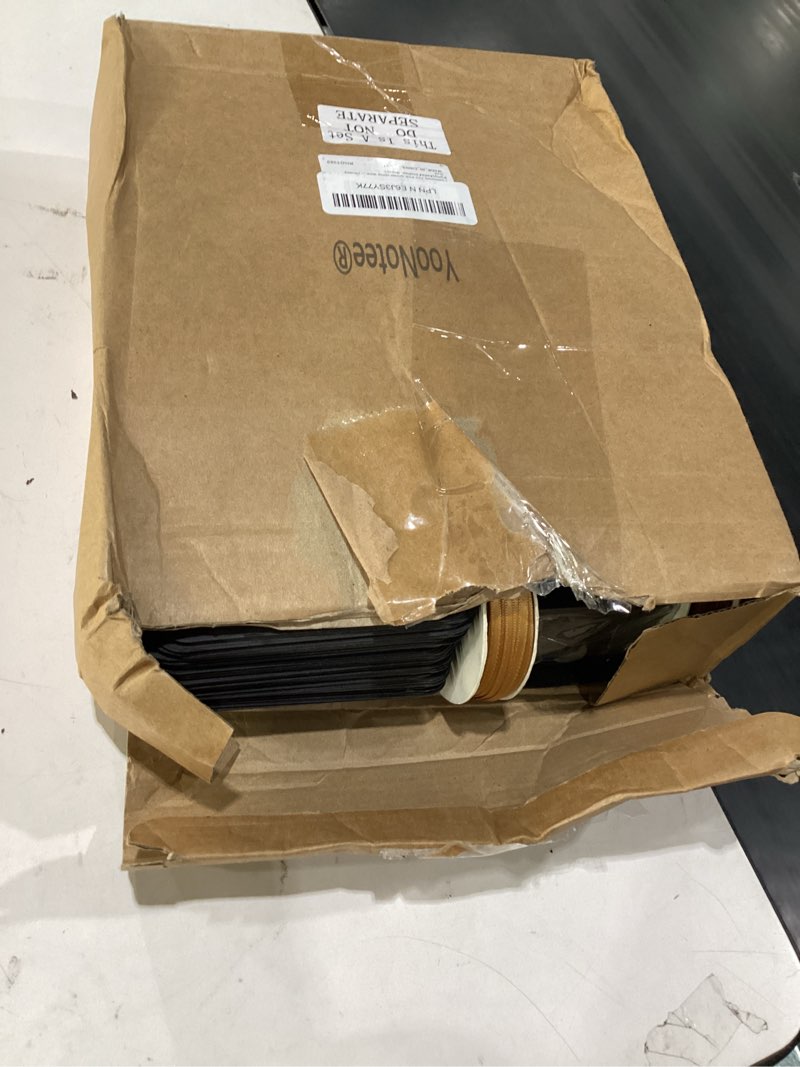 Condition photo showing Good Condition for yoonotee 100 pcs small gifts boxes 4x4x4 inches black square gift boxes with lids cards ribbons, square favor box bulk for gifts candy wedding bridesmaids birthday party(4x4x4 inches, black)