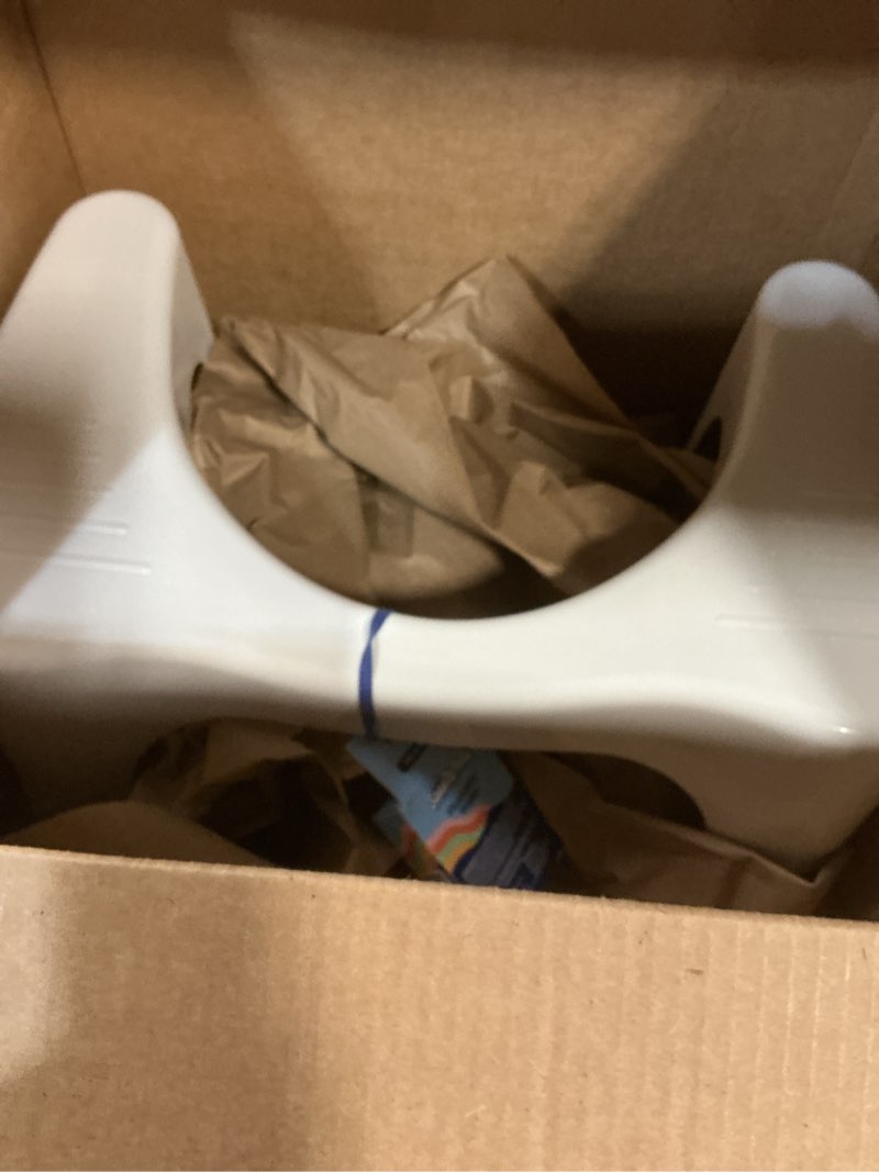 Condition photo showing Good Condition for squatty potty simple curve bathroom toilet stool 7" white