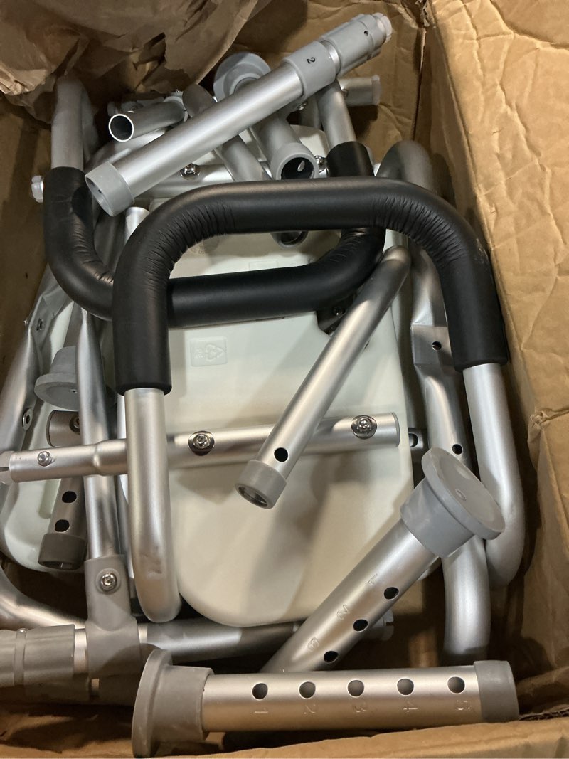 Condition photo showing As Is for Swivel Shower Chair with Arms and Back, 550 LBS Heavy Duty Shower Chair, Handicap Shower Chair for elderly and disabled, Shower Chair for Inside Shower Stall & Bathroom Bath Tub Seats Adjustable Stool Large