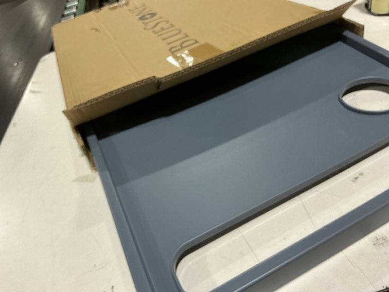 Condition photo showing New/Like New for walker tray table with 2 cup holders - universal trays for standard folding walkers - home mobility accessories by bluestone (gray)
