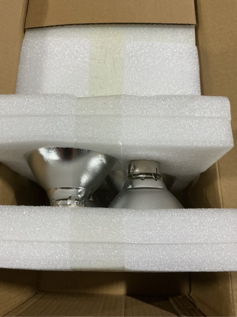 Condition photo showing As Is for par38 halogen flood light bulbs dimmable, 8 pack, 90 watt 120v, 2800k warm white for indoor and outdoor floodlight bulb, e26 base bulbs 4050lm par38-90w-8p