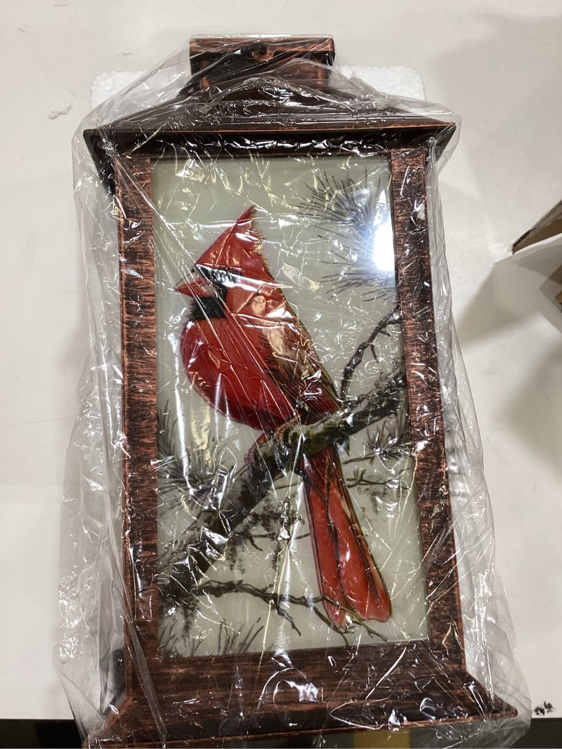 Condition photo showing Good Condition for Homemory Hanging Solar Lanterns Outdoor Waterproof, Solar Cardinal Lights with LED Flickering Flameless Candles, Gifts for Women Mom, Outside Lantern Decoration Garden Yard Patio Lawn Porches Park