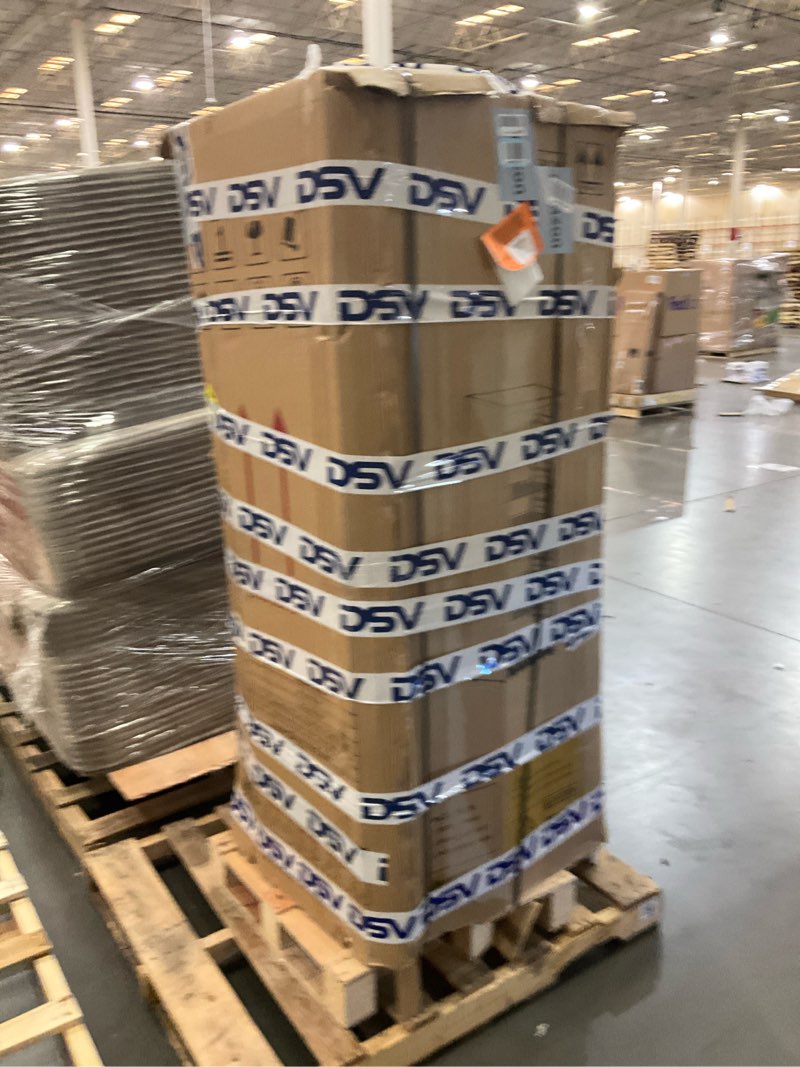 Condition photo showing As Is for Tylza 13.8 Cu Ft Commercial Refrigerator with Glass Door Display Beverage Fridge, Upright Beverage Cooler Merchandiser, Low Noise, Fast Cooling, White 65.75"H Beverage Cooler White(Glass Door)