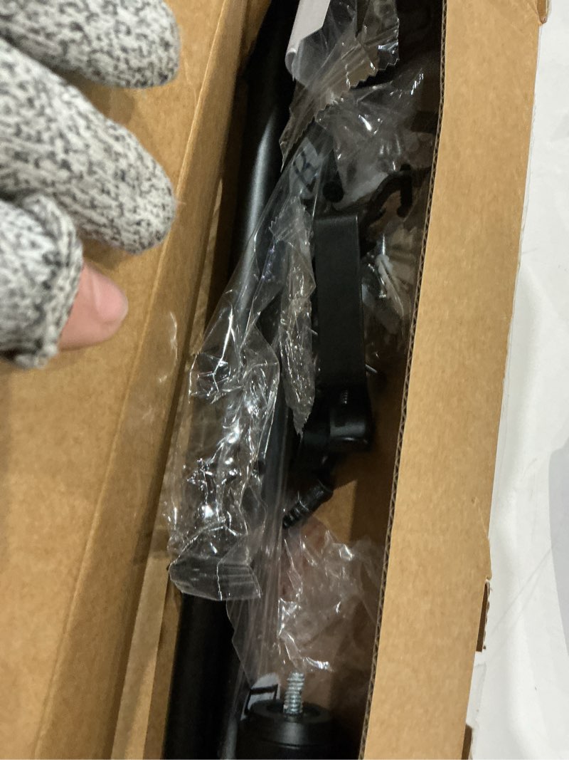 Condition photo showing As Is for 5/8” diameter curtain rods 30-90 inch, for 30-84 inch windows, adjustable splicing black curtain rods for windows with brackets, window rod long small curtains rod