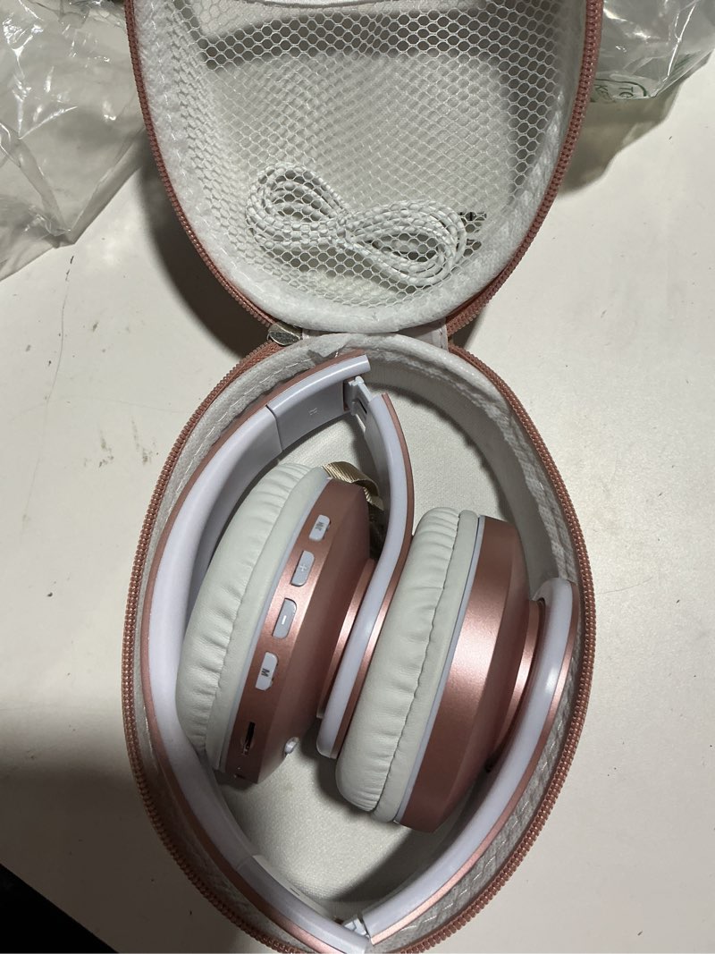 Condition photo showing Good Condition for zihnic bluetooth headphones over-ear, foldable wireless and wired stereo headset micro sd/tf, fm for cell phone,pc,soft earmuffs &light weight for prolonged wearing(rose gold)
