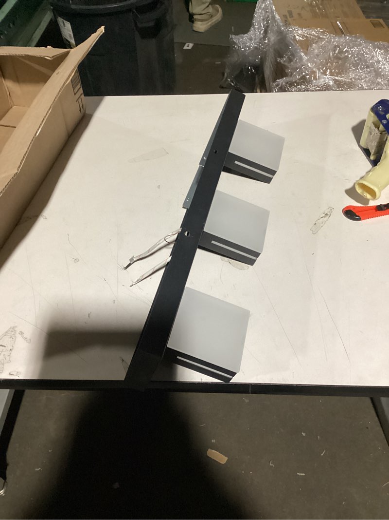 Condition photo showing As Is for Similar to 3-Light Bathroom Vanity Light Over Mirror, (24inch Dimmable) Matte Black LED Vanity Lighting Fixtures, Modern Bathroom Wall Light Fixtures with 360°Rotating Lamp Head (Cool White 5500K) Matte Black-Dimmable(2) 3-Light,24Inc