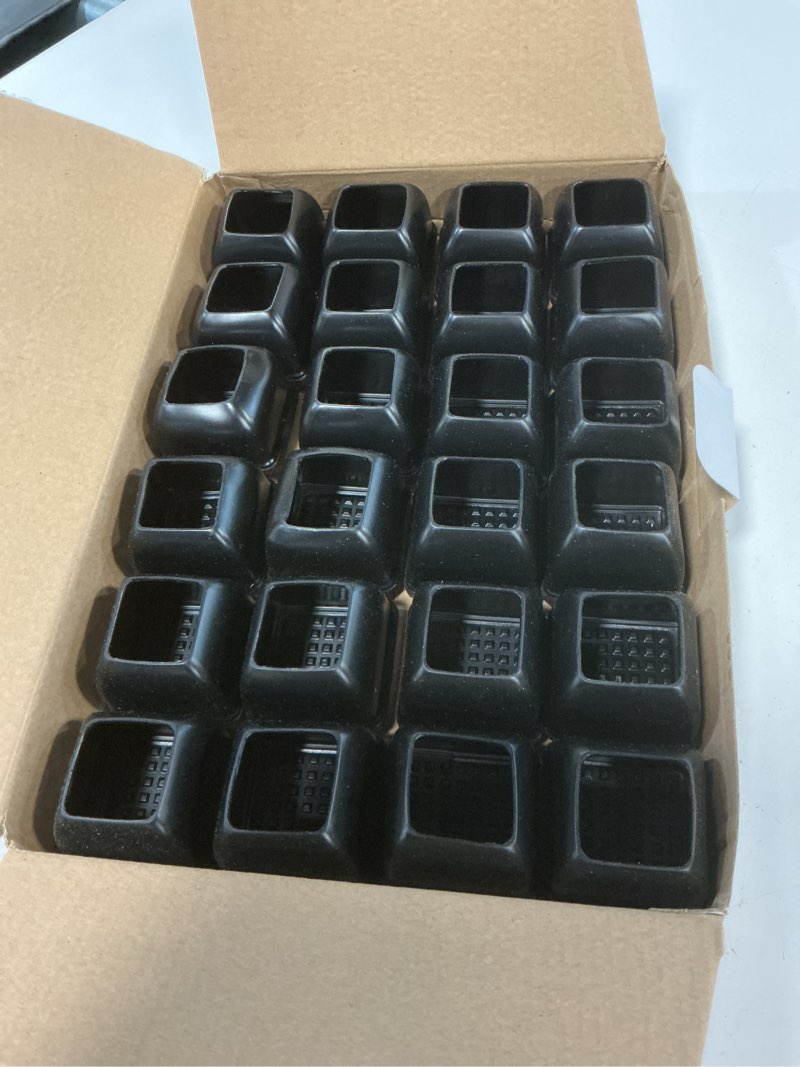 Condition photo showing Good Condition for ezprotekt 24 pcs square chair leg floor protectors for hardwood floors, silicone felt furniture pads, table chair leg cups covers, bar stools leg protectors caps (xl fit: 1.5" - 2", black) black-24pcs xl-square
